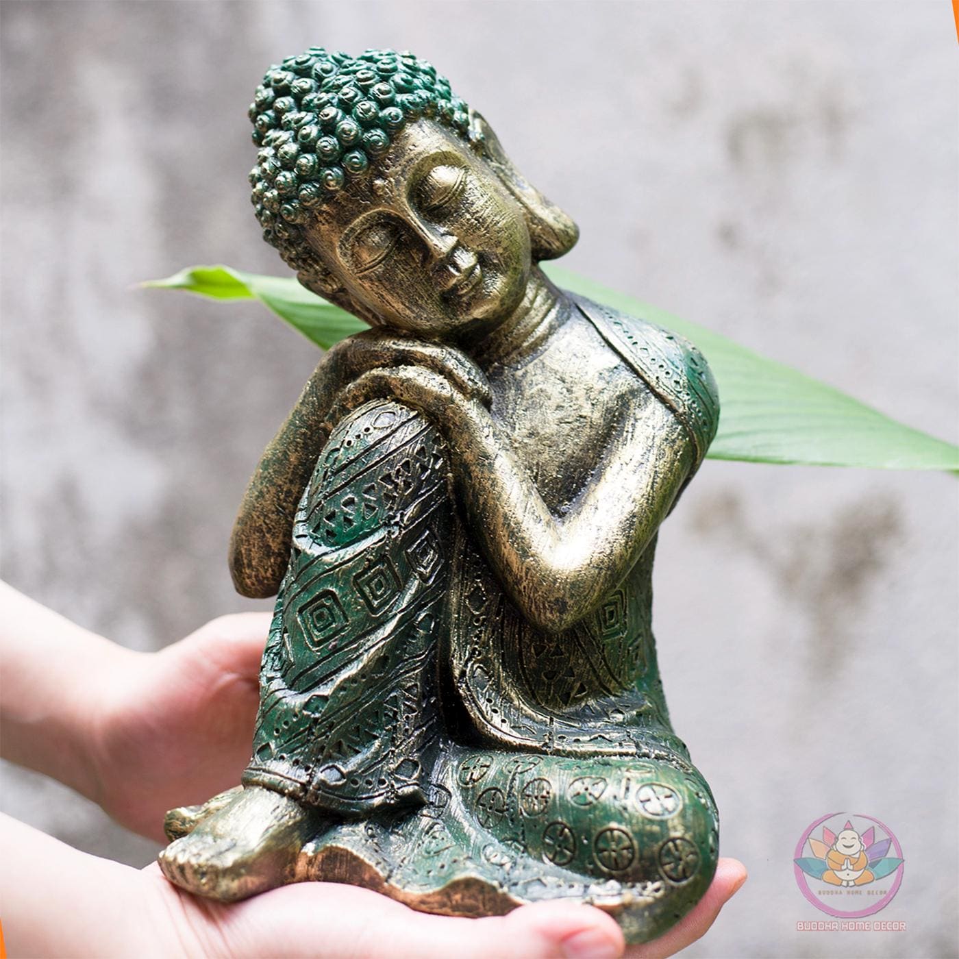 Peaceful Resting Buddha Statue – 9.4 inch (24cm) | Handcrafted Zen Decor | Symbol of Calm & Mindfulness