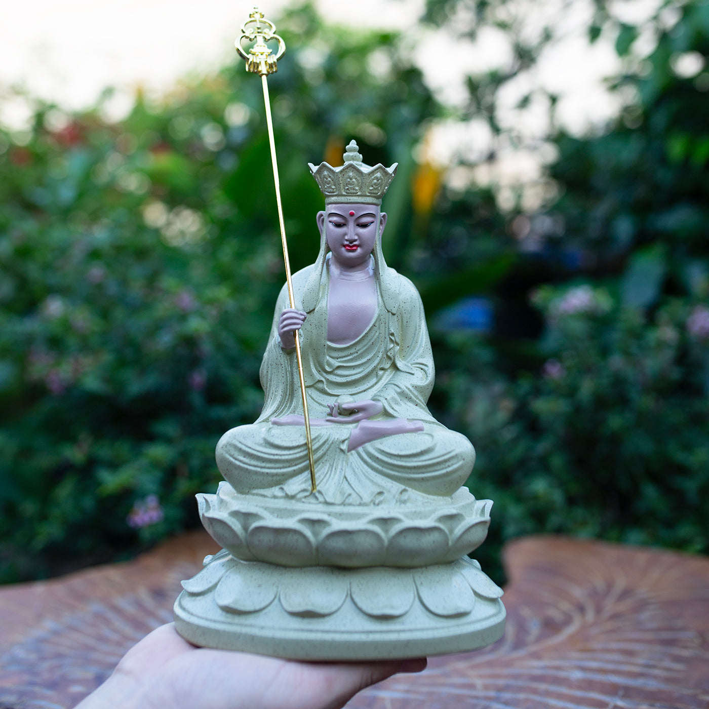Buddha Statue Set – Ksitigarbha, Shakyamuni, Guanyin – Resin Sculpture Zen Decor, Buddhist Altar, Meditation, Spiritual Gift