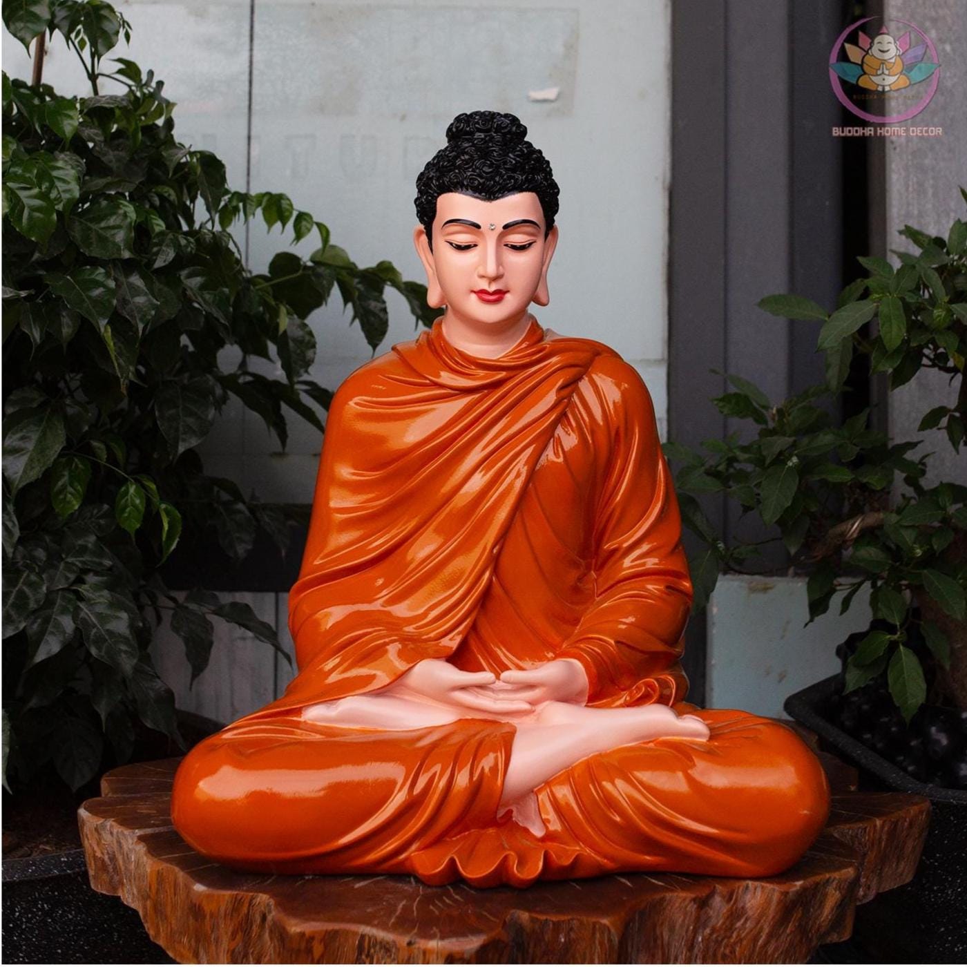 20.4 inches Meditating Shakyamuni Buddha Statue – 3D Printed, Peaceful White Finish
