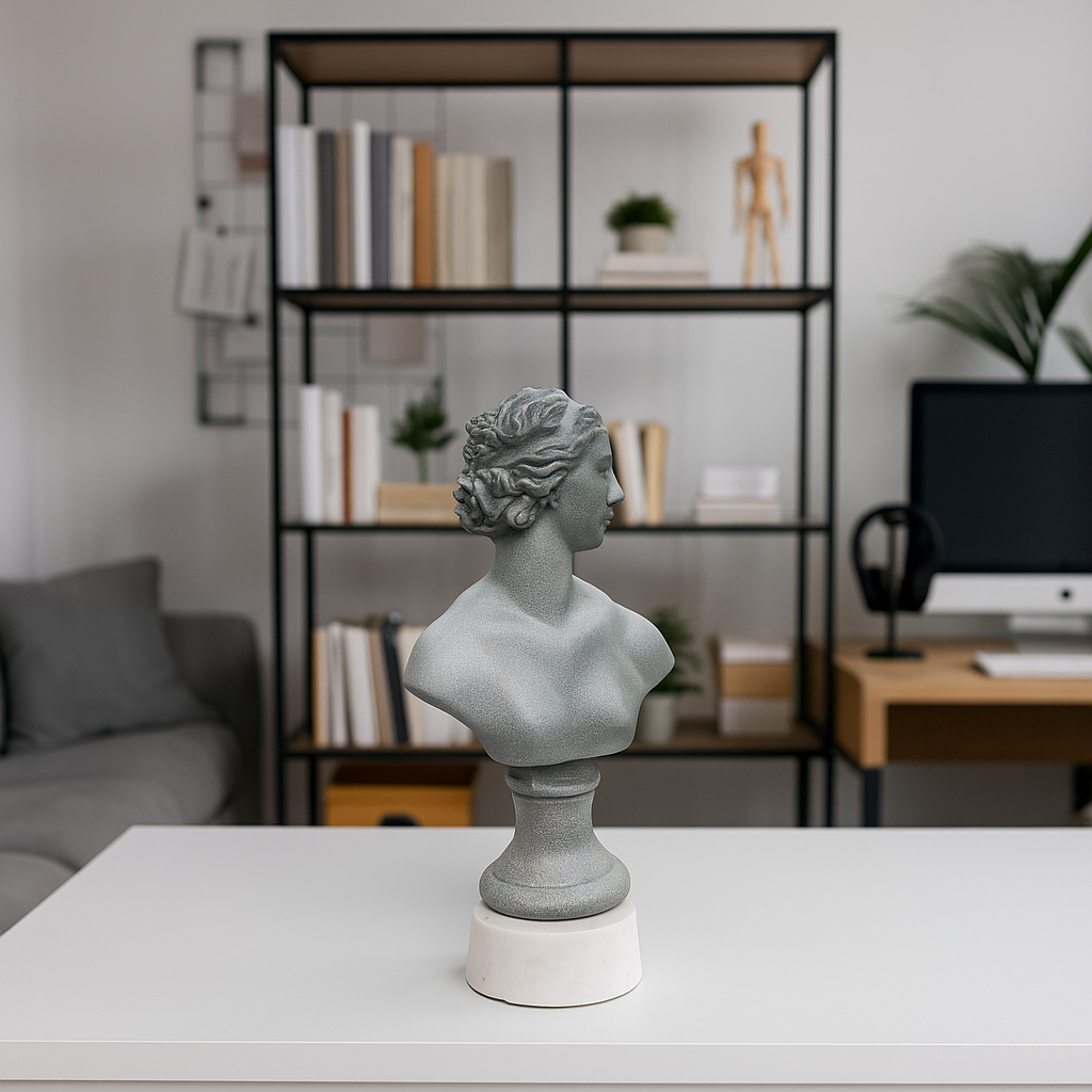 Young Venus Bust Statue: 28cm Greek Goddess Resin Sculpture | Roman Bust