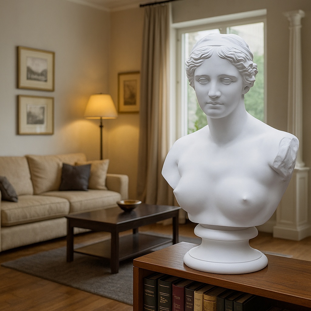 Venus Bust Statue – Greek Goddess Aphrodite Composite Sculpture, Classical Art Decor 21" or 12"