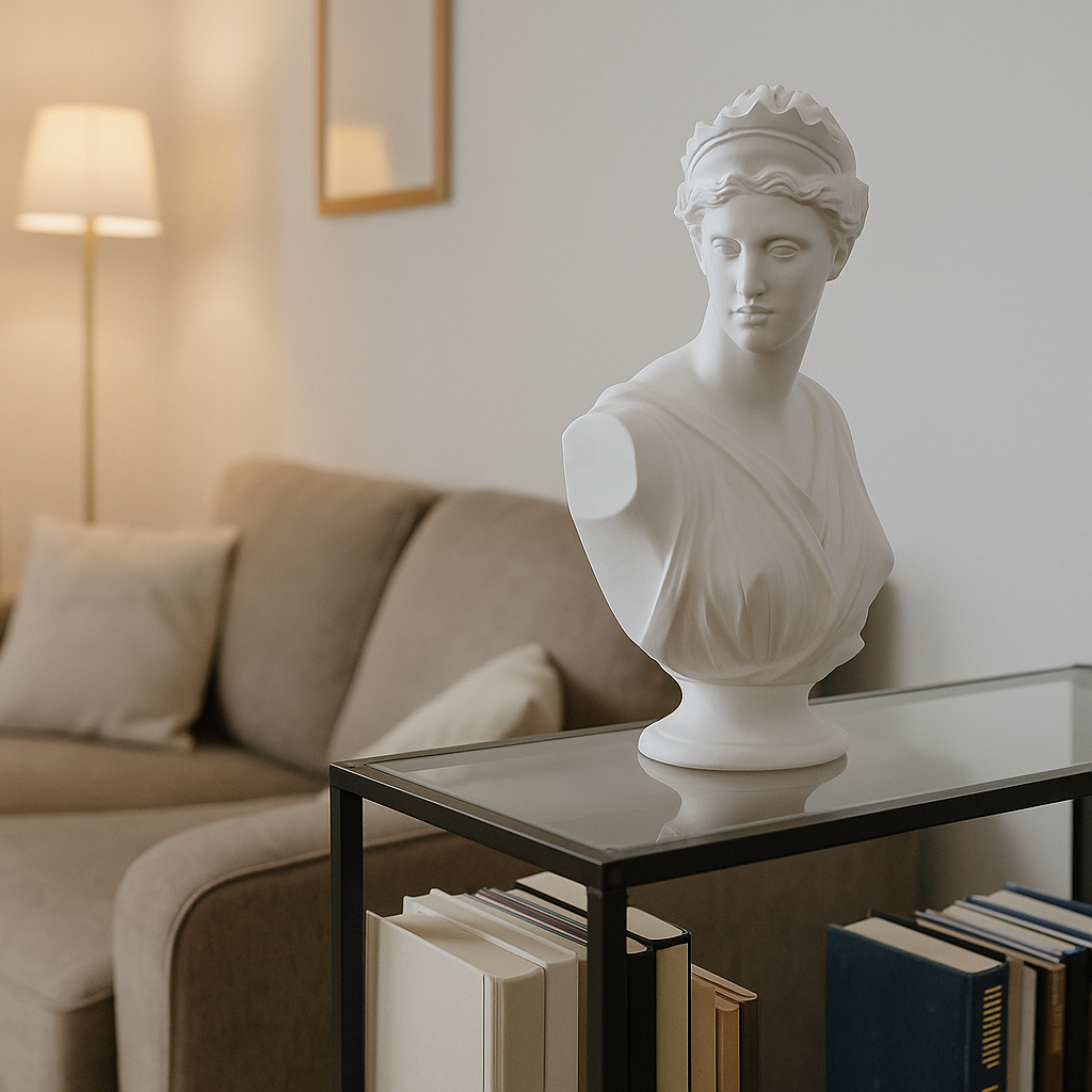 Artemis Bust Statue 11.8" – Greek Goddess Diana Composite Sculpture