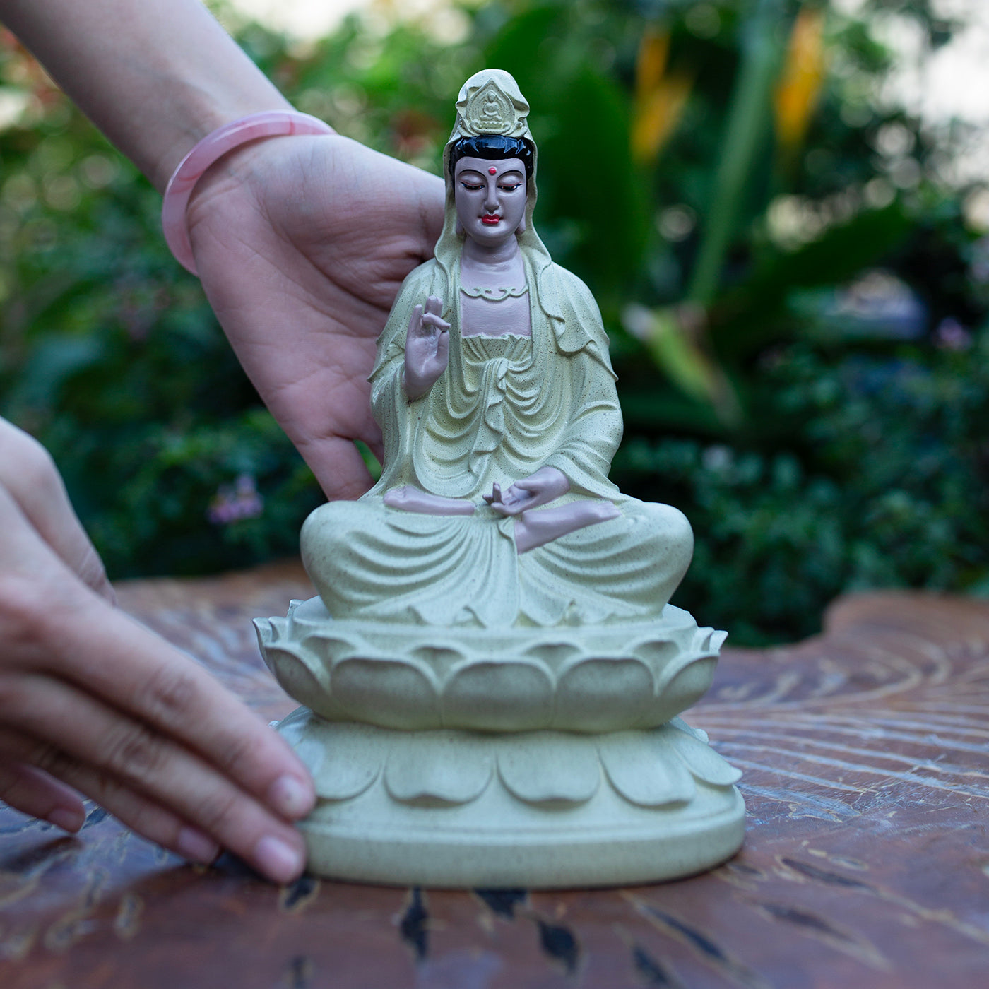 Buddha Statue Set – Ksitigarbha, Shakyamuni, Guanyin – Resin Sculpture Zen Decor, Buddhist Altar, Meditation, Spiritual Gift