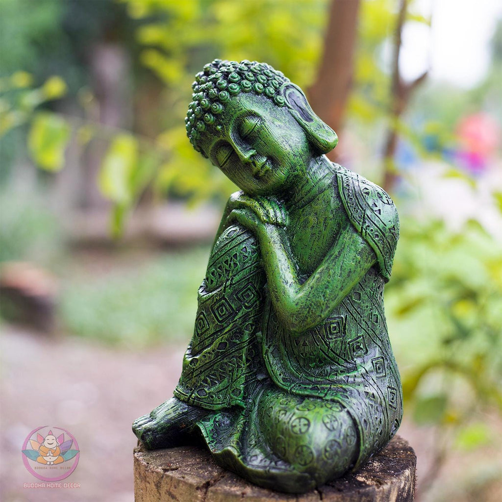 Peaceful Resting Buddha Statue – 9.4 inch (24cm) | Handcrafted Zen Decor | Symbol of Calm & Mindfulness
