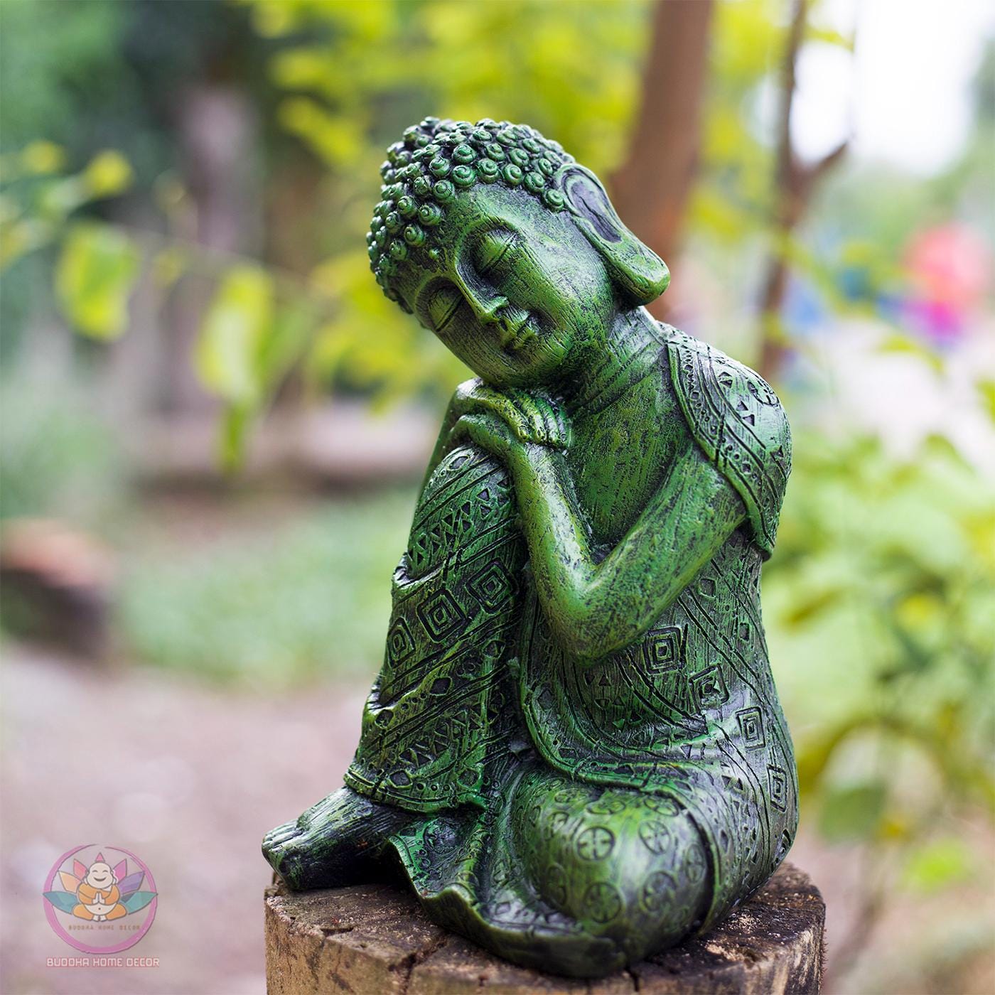Peaceful Resting Buddha Statue – 9.4 inch (24cm) | Handcrafted Zen Decor | Symbol of Calm & Mindfulness