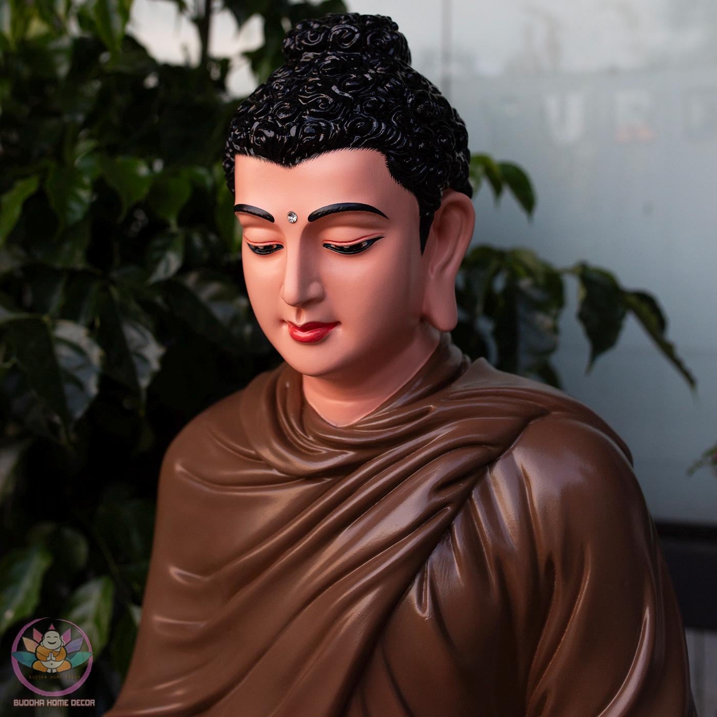 20.4 inches Meditating Shakyamuni Buddha Statue – 3D Printed, Peaceful White Finish