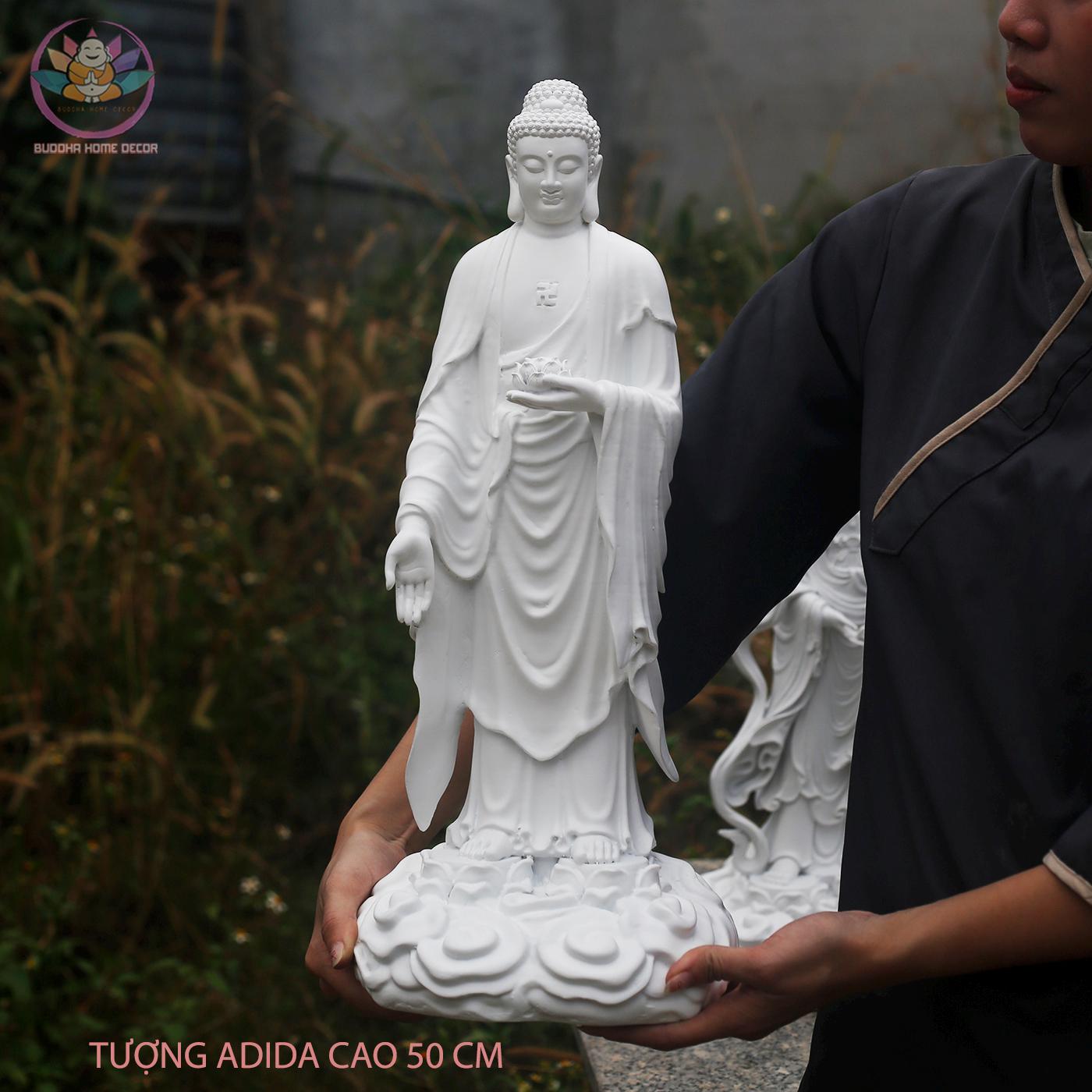 Amitabha Buddha Standing Statue – 19.7 inch (50cm) – Handcrafted Spiritual Decor | Peace, Light & Compassion