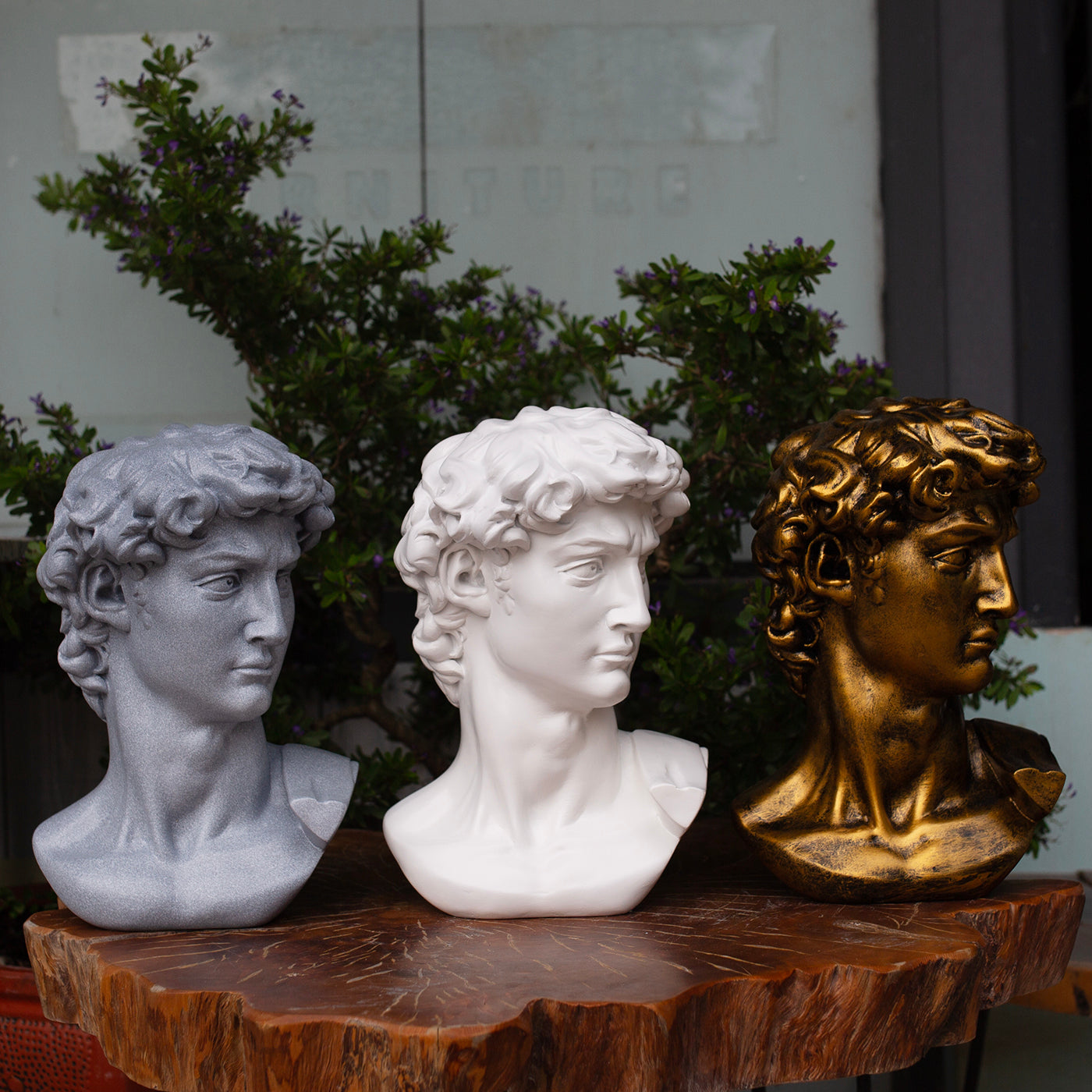 David Bust Statue 30cm – Classic Michelangelo Sculpture Replica, Modern Home Decor, Artistic Resin Figurine | Roman Bust