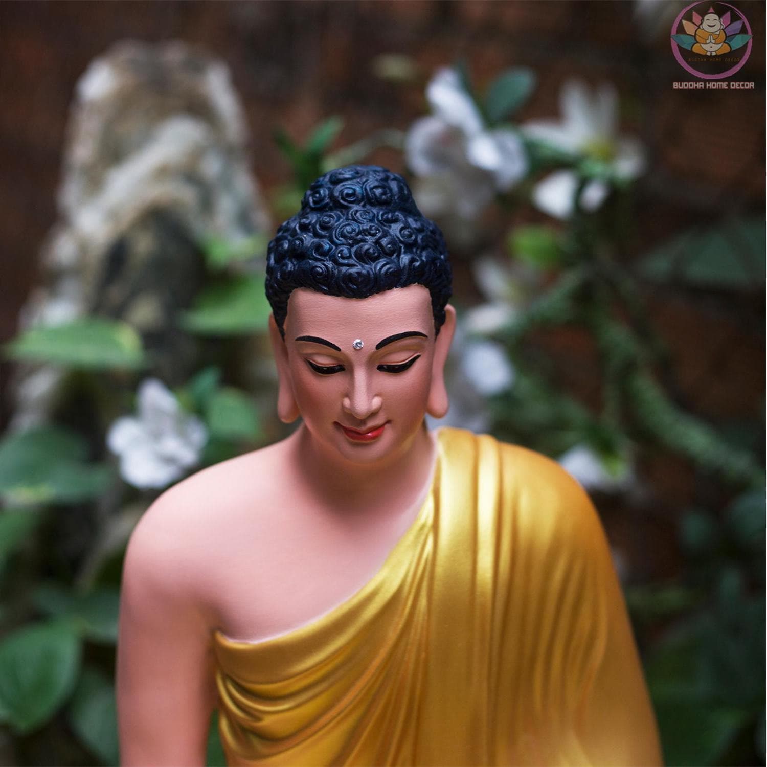 18.9 inches Shakyamuni Buddha Statue – Seated in Serenity on Lotus Throne Zen - Home Altar Decor, Meditation Sculpture, Mindfulness Gift