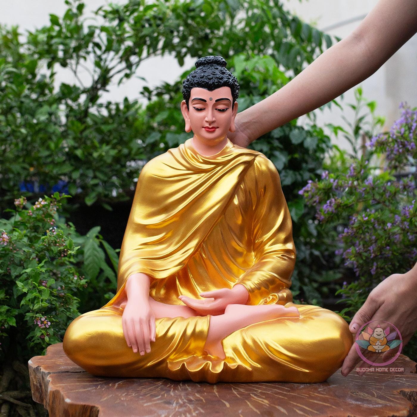 Golden Robe Shakyamuni Buddha Statue – 19.7 inch (50cm) – Meditation & Enlightenment Decor - Zen Decor Art