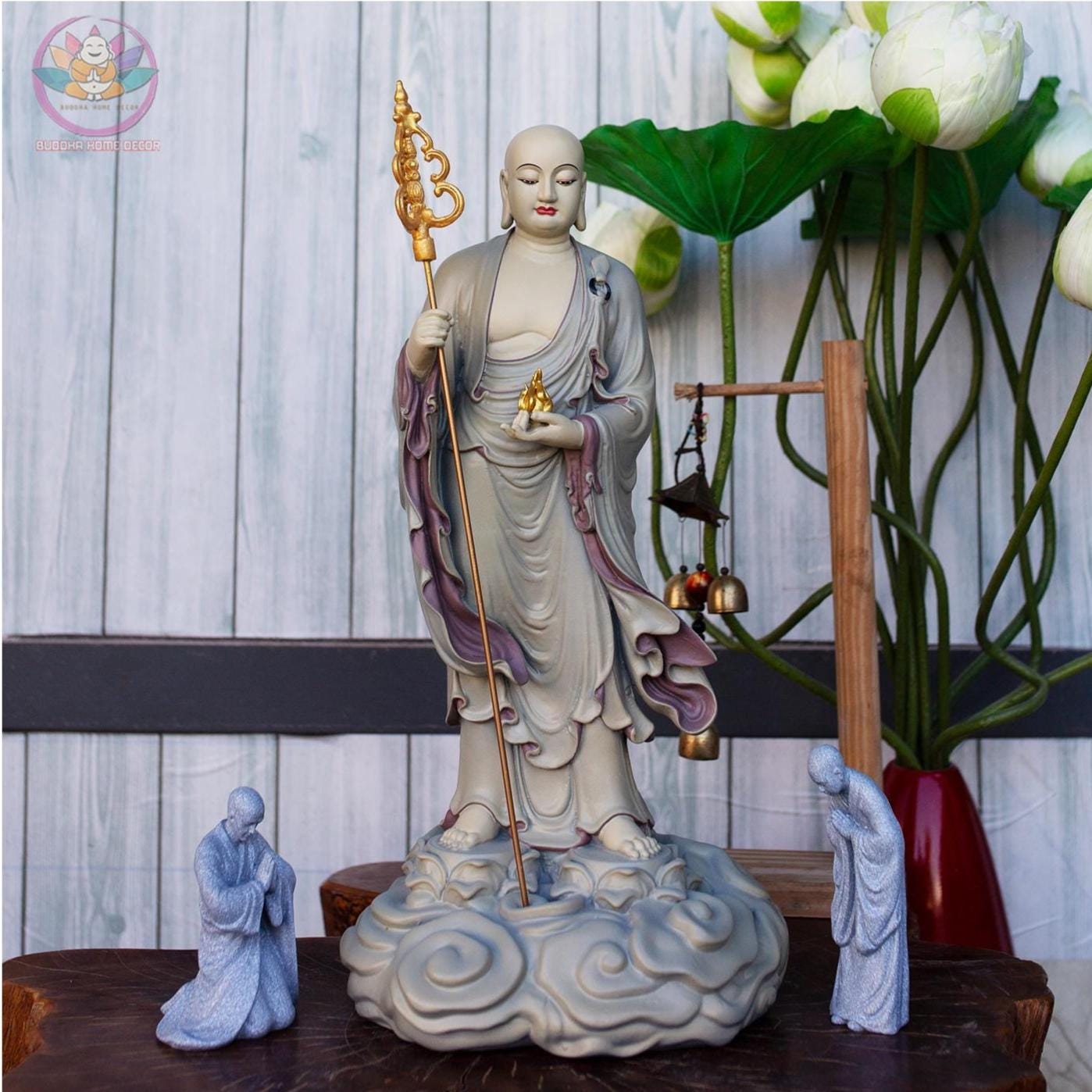Kṣitigarbha Bodhisattva Statue – Guardian of the Underworld, Compassionate Protector (19.7 inches)