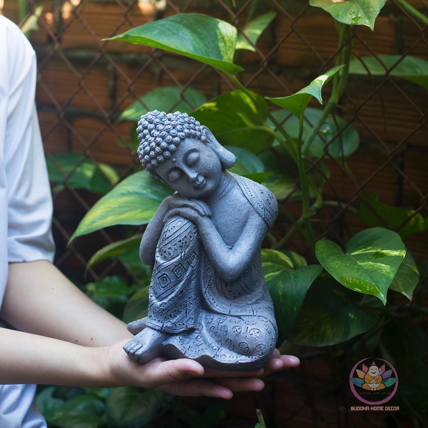Peaceful Resting Buddha Statue – 9.4 inch (24cm) | Handcrafted Zen Decor | Symbol of Calm & Mindfulness