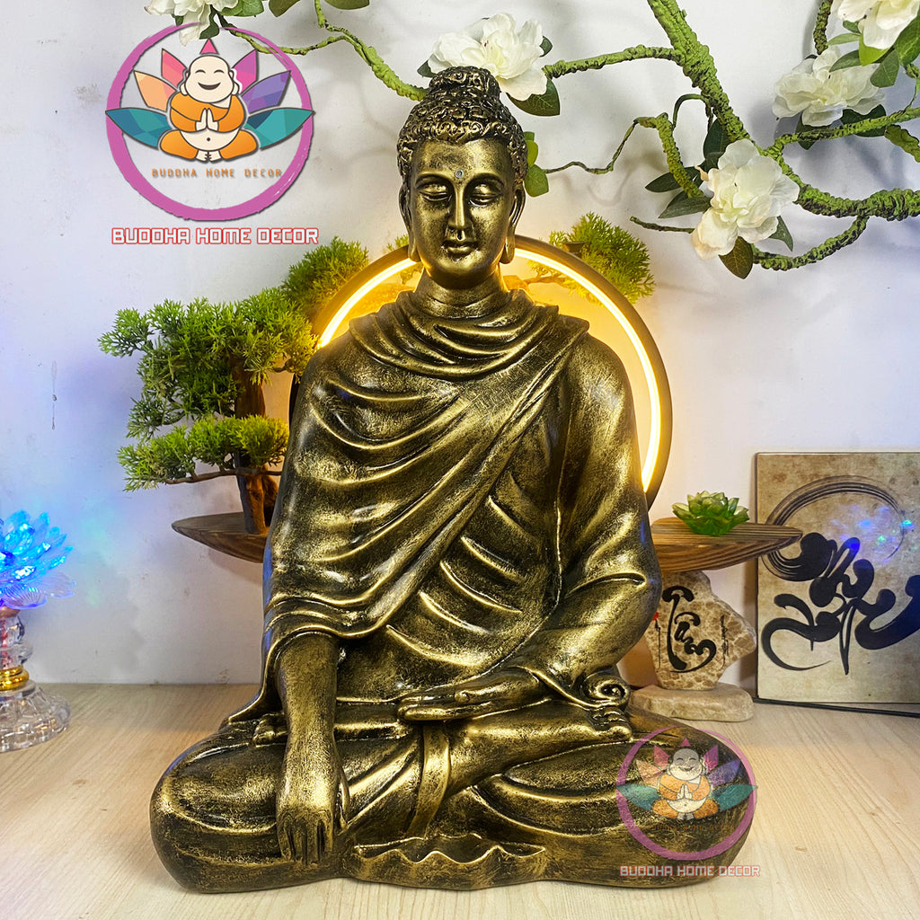 Handcrafted Buddha Statue – Meditating Buddha Sculpture for Home, Garden, or Altar Decor