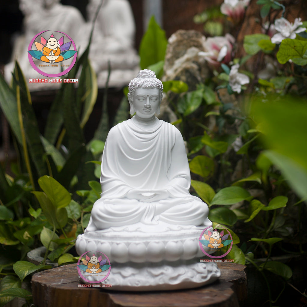 Handcrafted 14.5 inches Buddha Statue - Zen Home Altar Decor, Meditation Sculpture, Mindfulness Gift, Spiritual Room Decoration