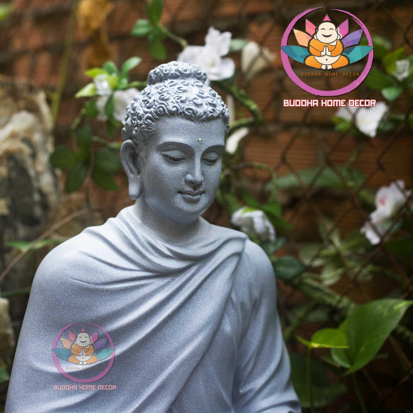 19.7 inches Shakyamuni Buddha Statue - Seated Buddha for Meditation Altar, Zen Home Decor, Handmade by Buddha Home Decor