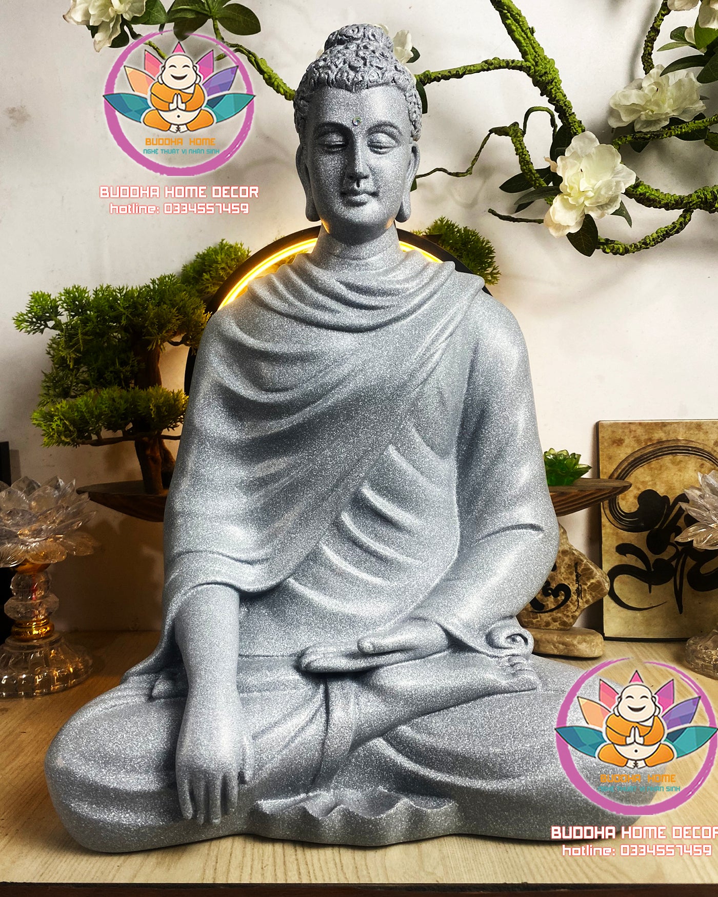 Handcrafted Buddha Statue – Meditating Buddha Sculpture for Home, Garden, or Altar Decor