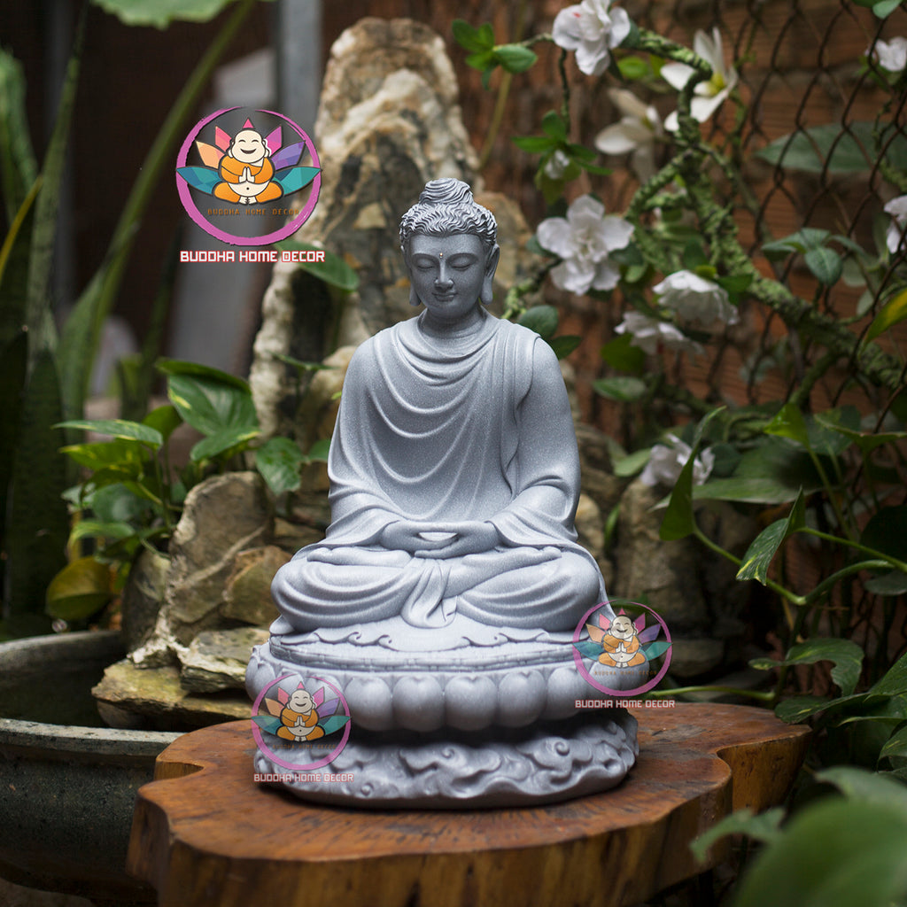 Handcrafted 14.5 inches Buddha Statue - Zen Home Altar Decor, Meditation Sculpture, Mindfulness Gift, Spiritual Room Decoration