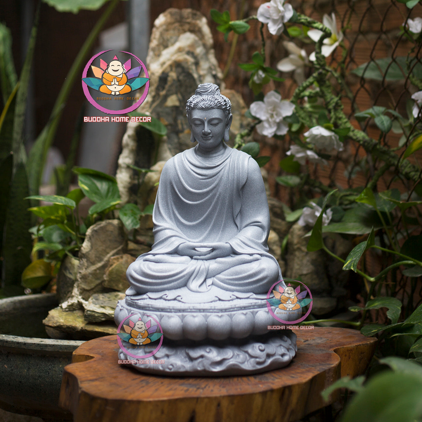 Handcrafted 14.5 inches Buddha Statue - Zen Home Altar Decor, Meditation Sculpture, Mindfulness Gift, Spiritual Room Decoration