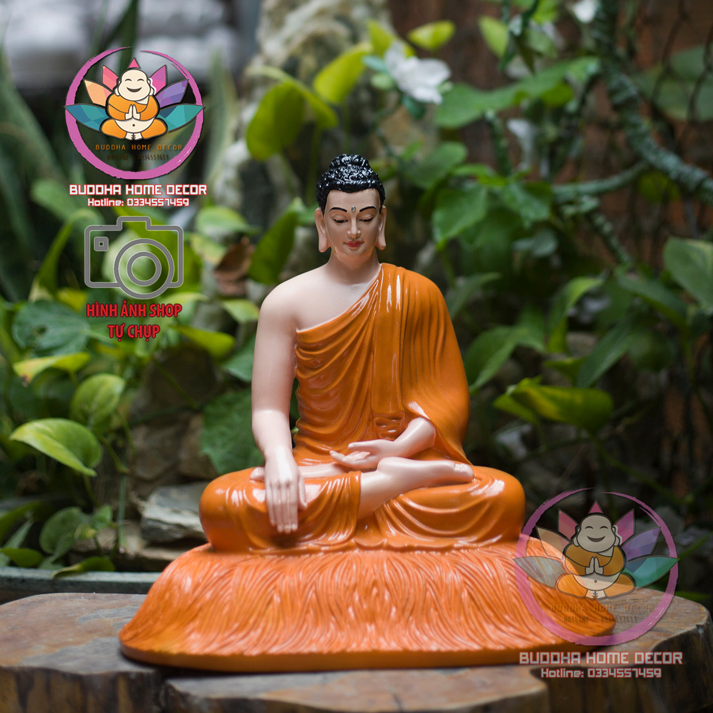 Shakyamuni Buddha Statue – 12.5 inches Antique Gold Resin Buddha in Meditation – Dhyana Mudra Sculpture for Altar, Zen Decor