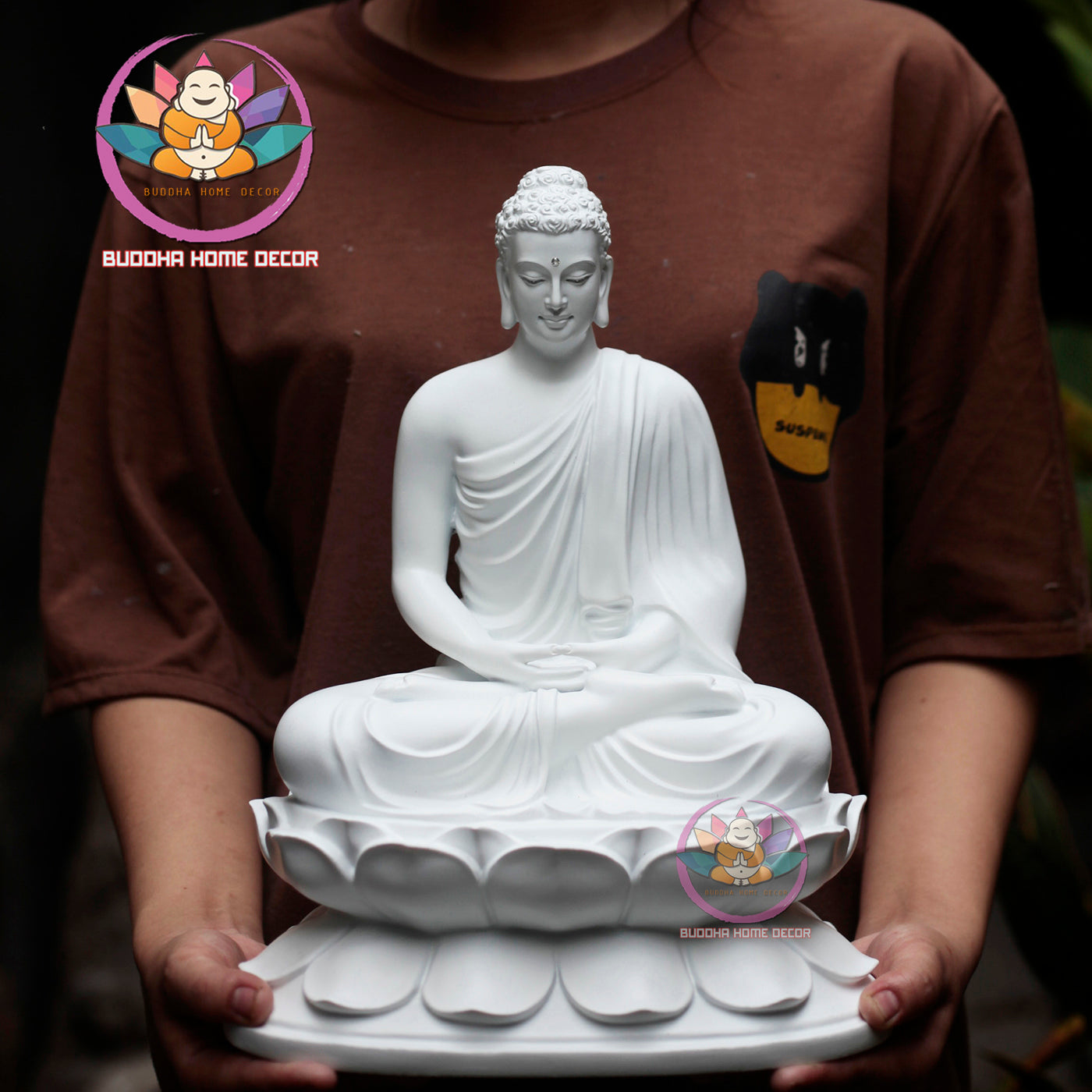 White Buddha Statue Set – Guan Yin, Shakyamuni, Kṣitigarbha | Minimalist Altar Decor | Unpainted Buddhist Trio | Vietnamese Handicraft