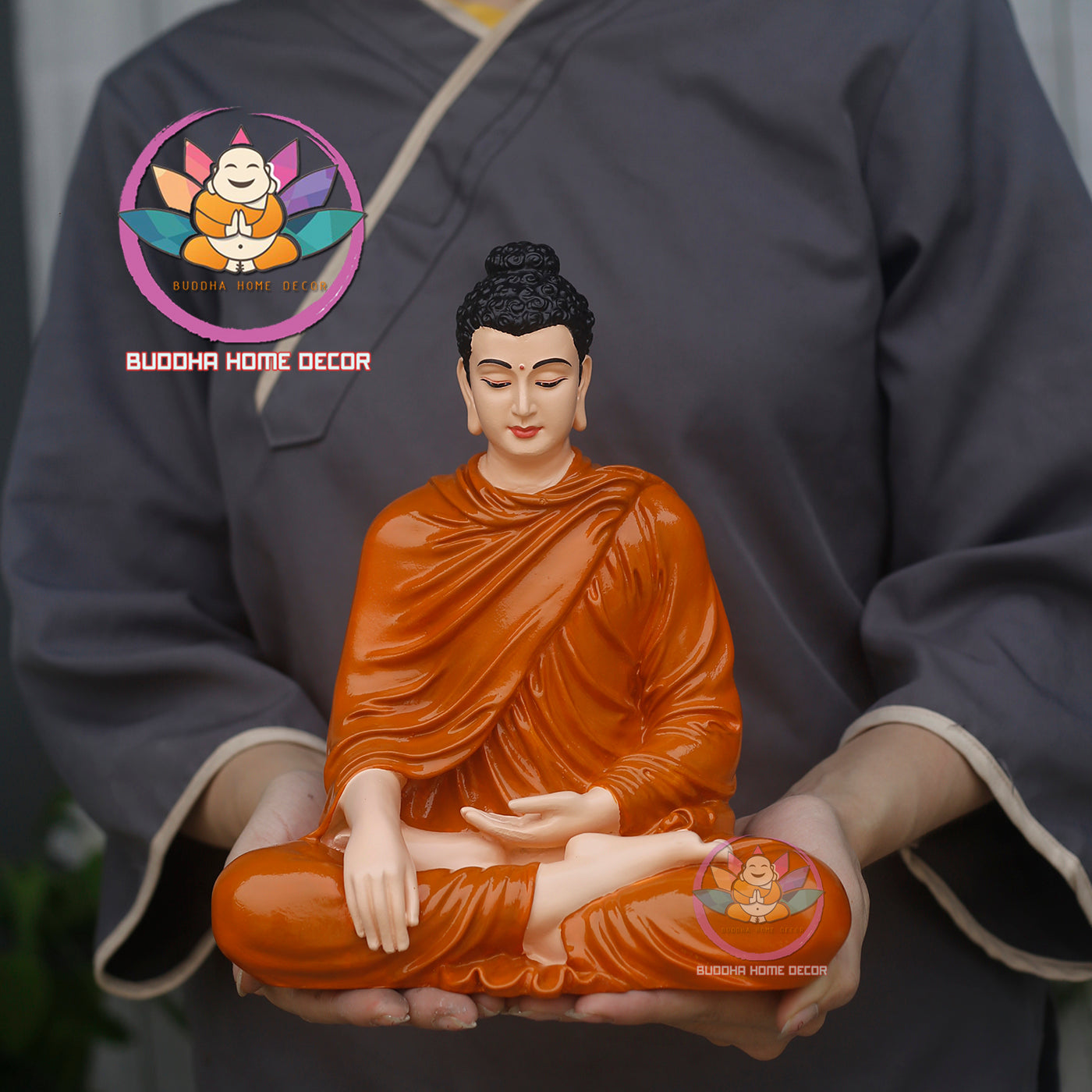 Buddha Statue for Home Decor, Resin Zen Sculpture, Handmade Gift, Small Resin Desk Statue, Peaceful Zen Decor, Lotus Buddha Statue