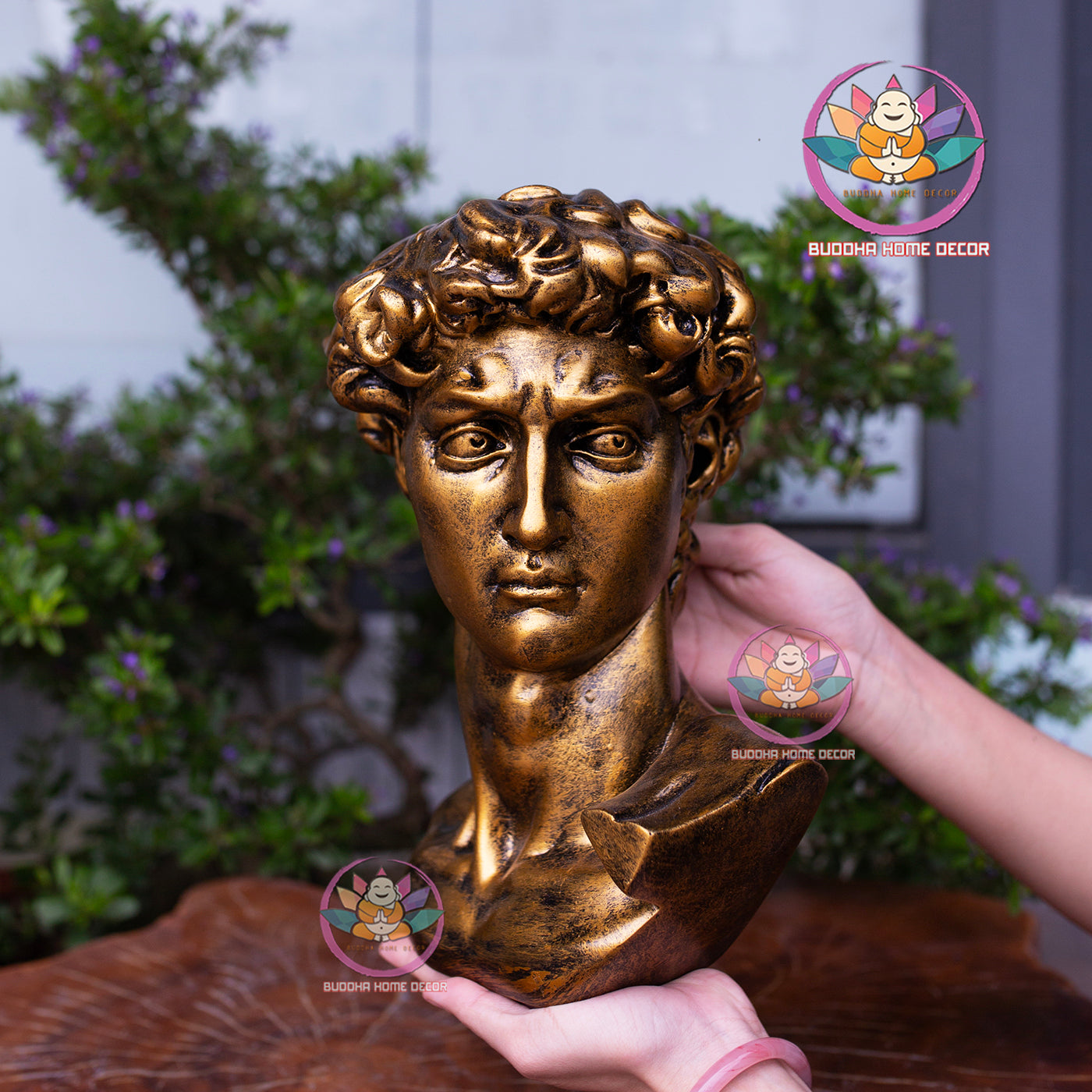 David Bust Statue 30cm – Classic Michelangelo Sculpture Replica, Modern Home Decor, Artistic Resin Figurine | Roman Bust