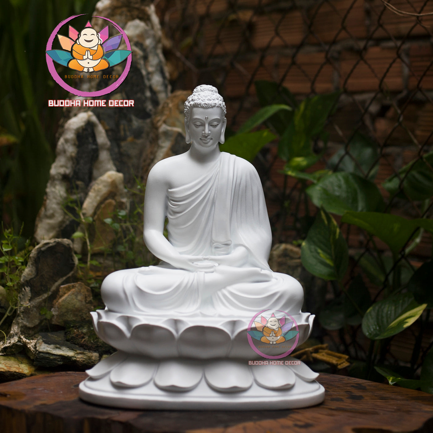 White Buddha Statue Set – Guan Yin, Shakyamuni, Kṣitigarbha | Minimalist Altar Decor | Unpainted Buddhist Trio | Vietnamese Handicraft