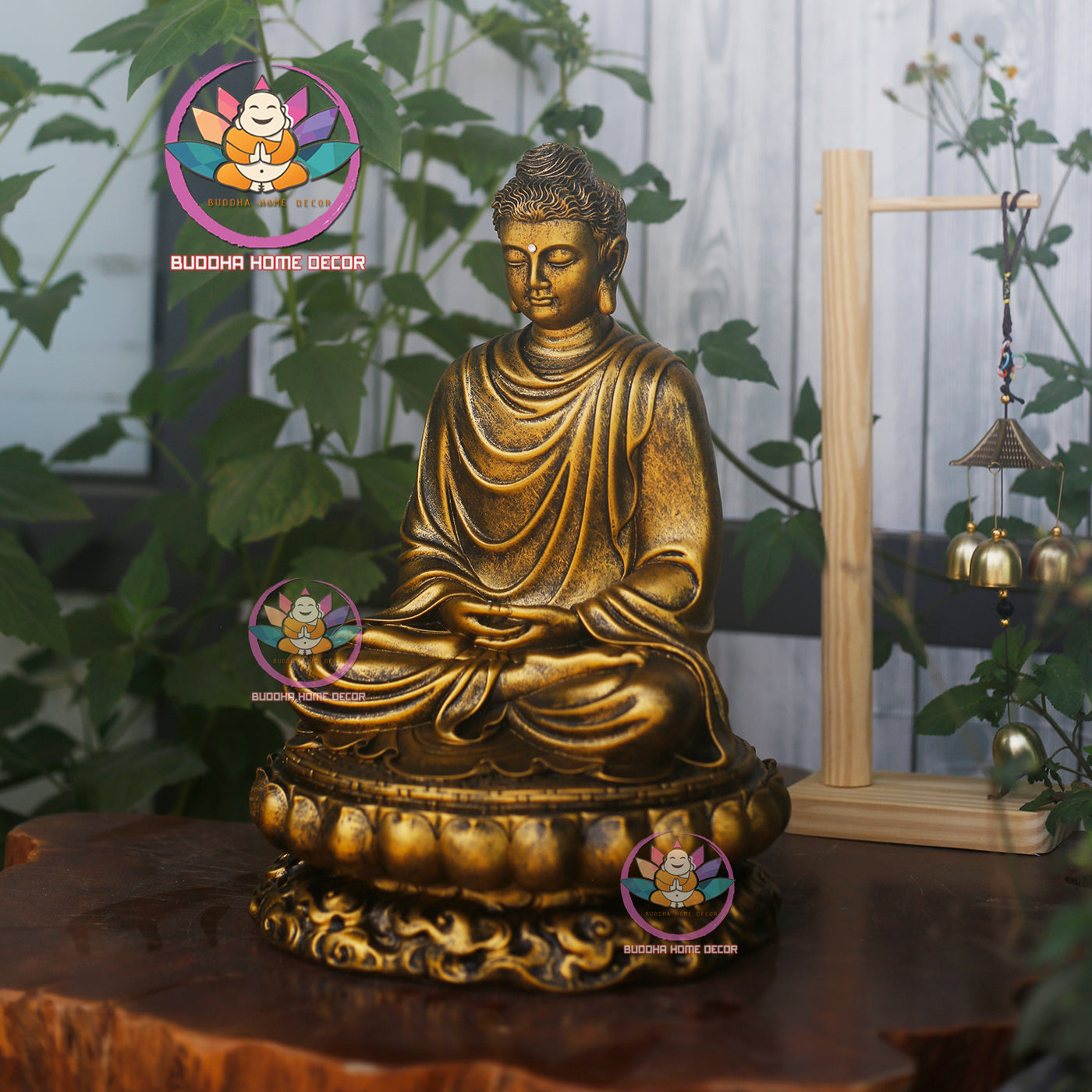 Handcrafted 14.5 inches Buddha Statue - Zen Home Altar Decor, Meditation Sculpture, Mindfulness Gift, Spiritual Room Decoration