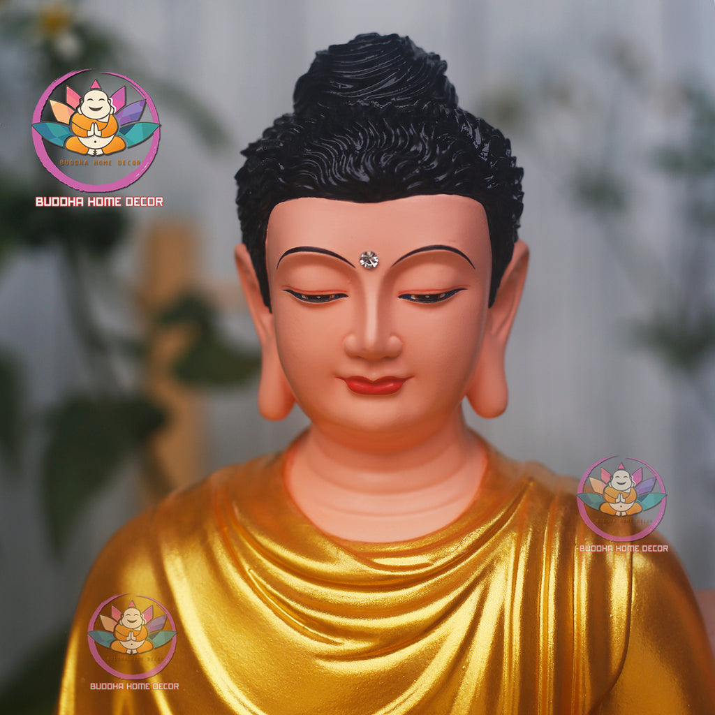 Handcrafted 14.5 inches Buddha Statue - Zen Home Altar Decor, Meditation Sculpture, Mindfulness Gift, Spiritual Room Decoration