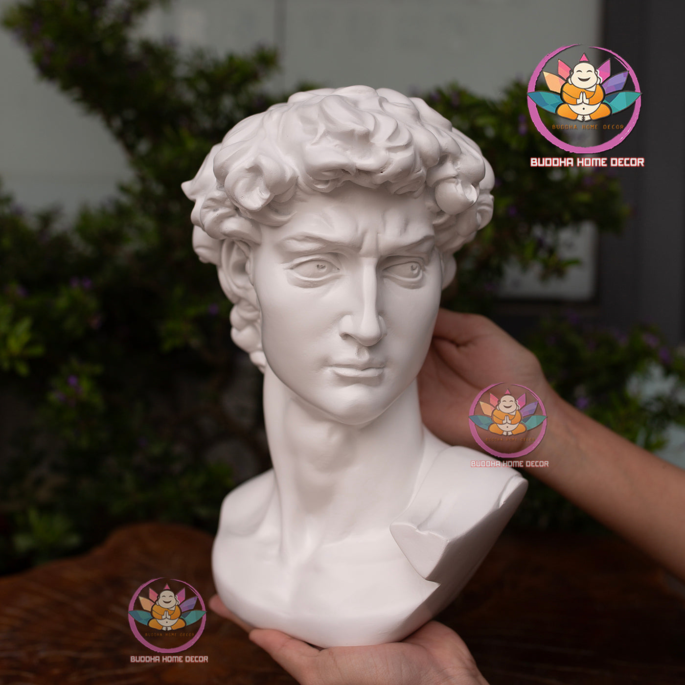 David Bust Statue 30cm – Classic Michelangelo Sculpture Replica, Modern Home Decor, Artistic Resin Figurine | Roman Bust