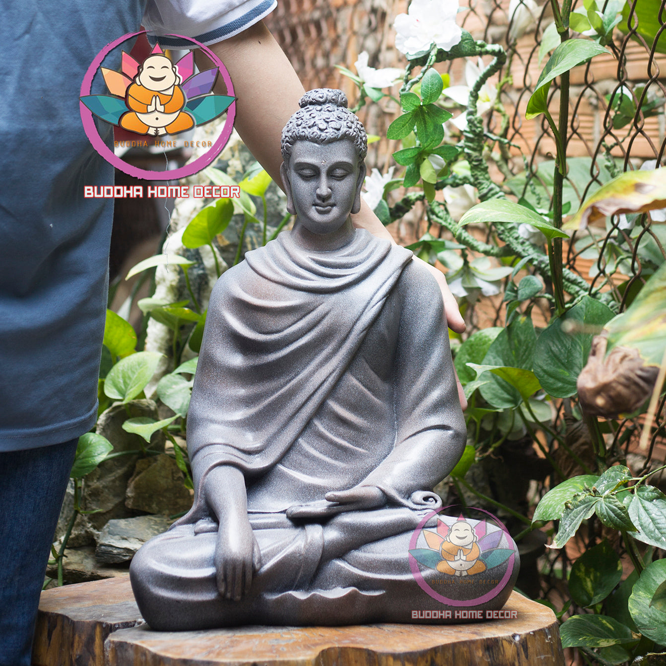 Handcrafted Buddha Statue – Meditating Buddha Sculpture for Home, Garden, or Altar Decor