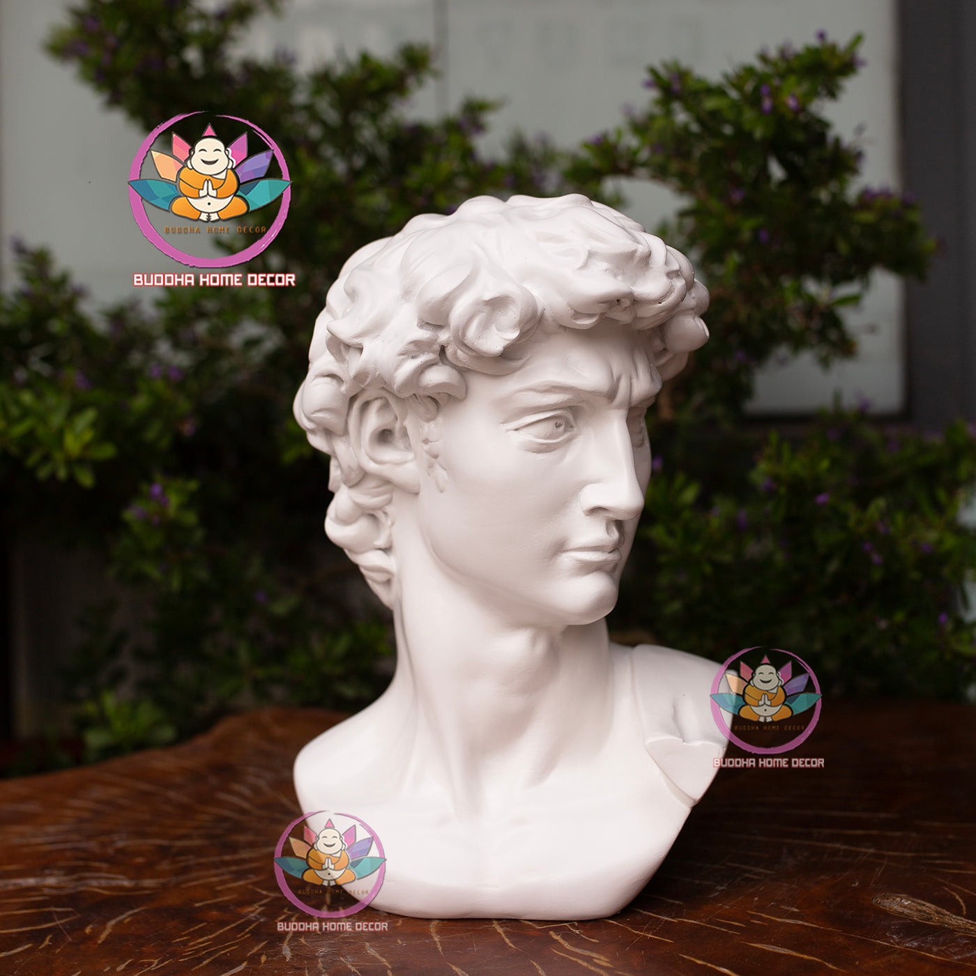 David Bust Statue 30cm – Classic Michelangelo Sculpture Replica, Modern Home Decor, Artistic Resin Figurine | Roman Bust
