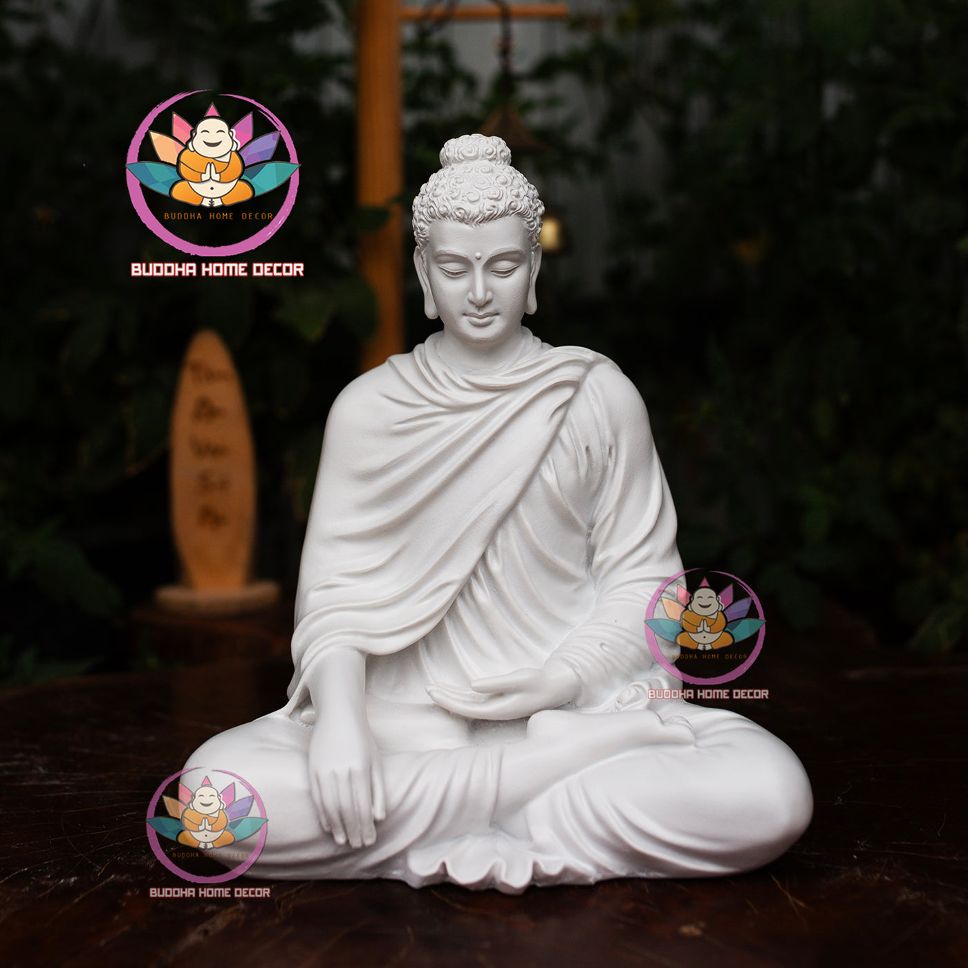 Buddha Statue for Home Decor, Resin Zen Sculpture, Handmade Gift, Small Resin Desk Statue, Peaceful Zen Decor, Lotus Buddha Statue