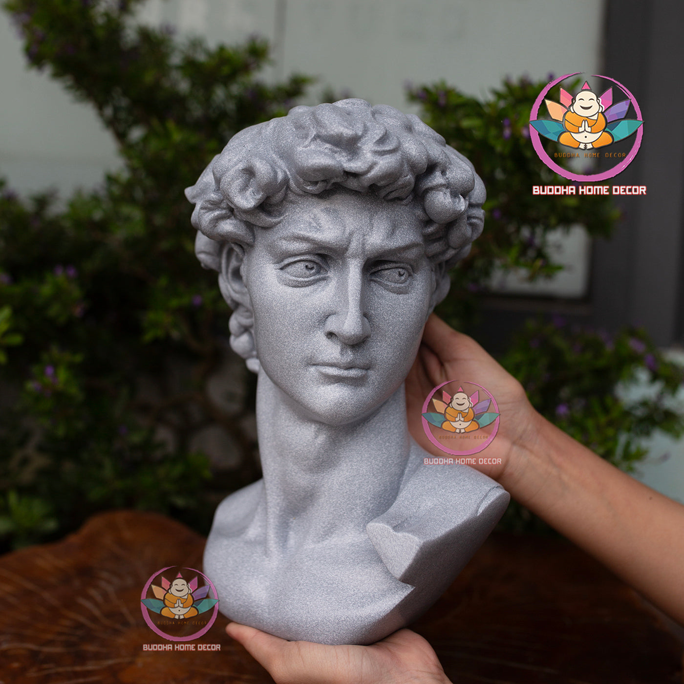 David Bust Statue 30cm – Classic Michelangelo Sculpture Replica, Modern Home Decor, Artistic Resin Figurine | Roman Bust