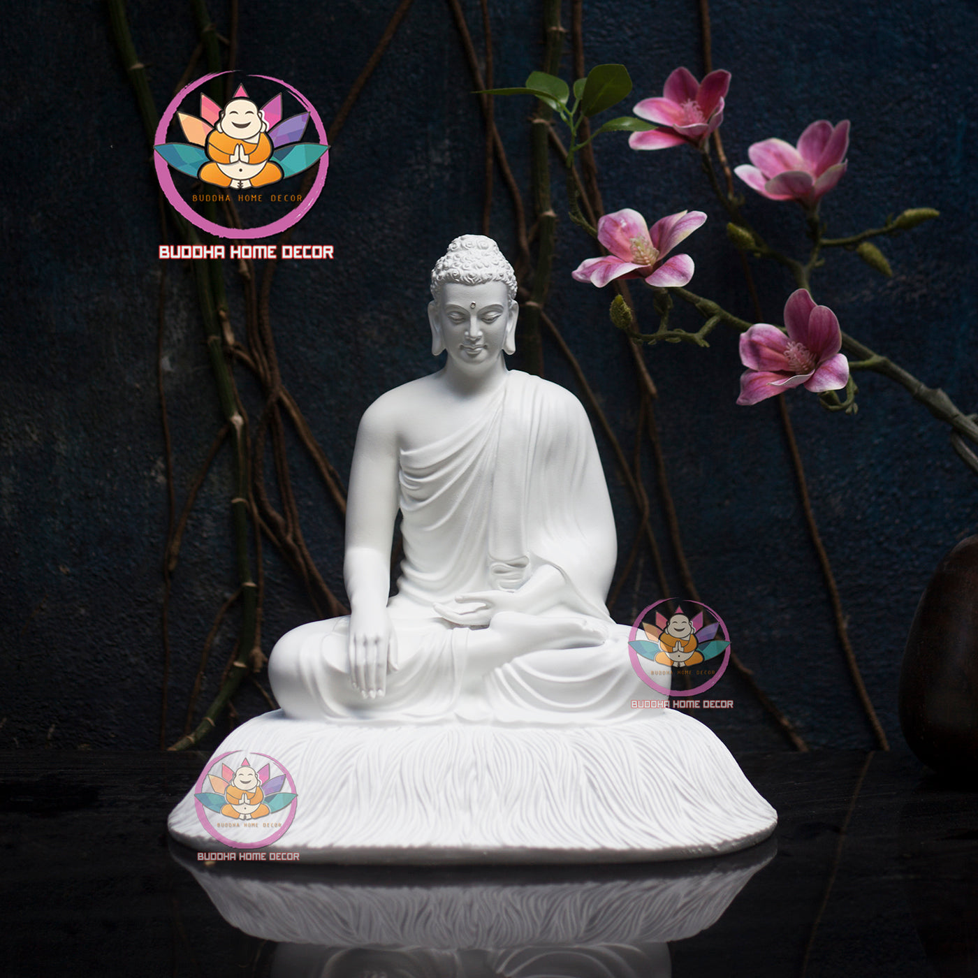 Shakyamuni Buddha Statue – 12.5 inches Antique Gold Resin Buddha in Meditation – Dhyana Mudra Sculpture for Altar, Zen Decor
