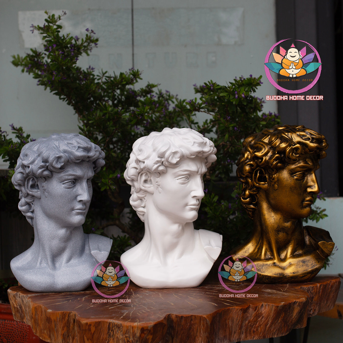 David Bust Statue 30cm – Classic Michelangelo Sculpture Replica, Modern Home Decor, Artistic Resin Figurine | Roman Bust