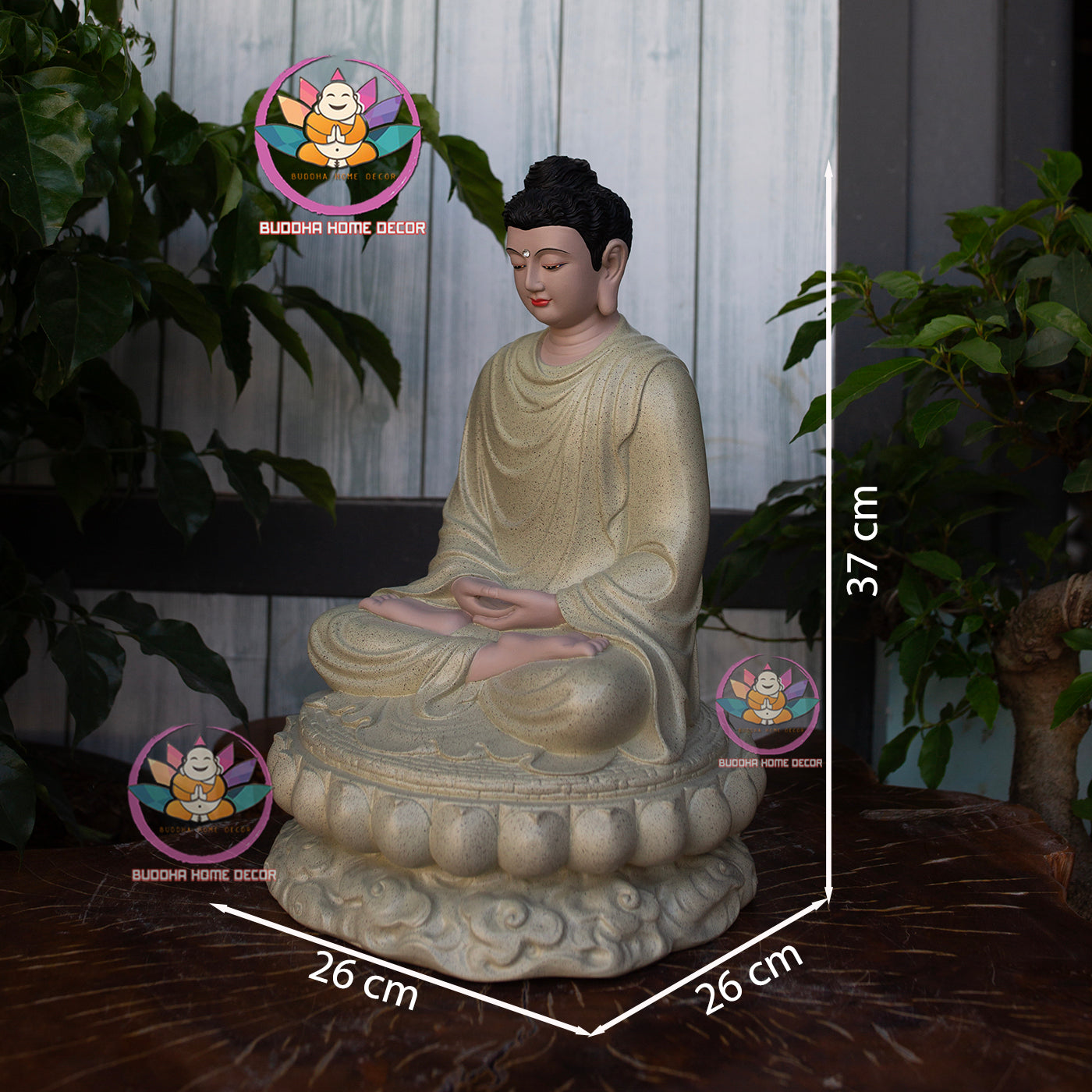 Handcrafted 14.5 inches Buddha Statue - Zen Home Altar Decor, Meditation Sculpture, Mindfulness Gift, Spiritual Room Decoration