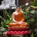 18.9 inches Shakyamuni Buddha Statue – Seated in Serenity on Lotus Throne Zen - Home Altar Decor, Meditation Sculpture, Mindfulness Gift