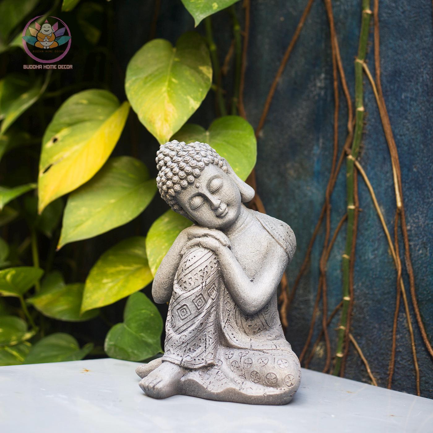 Peaceful Resting Buddha Statue – 9.4 inch (24cm) | Handcrafted Zen Decor | Symbol of Calm & Mindfulness