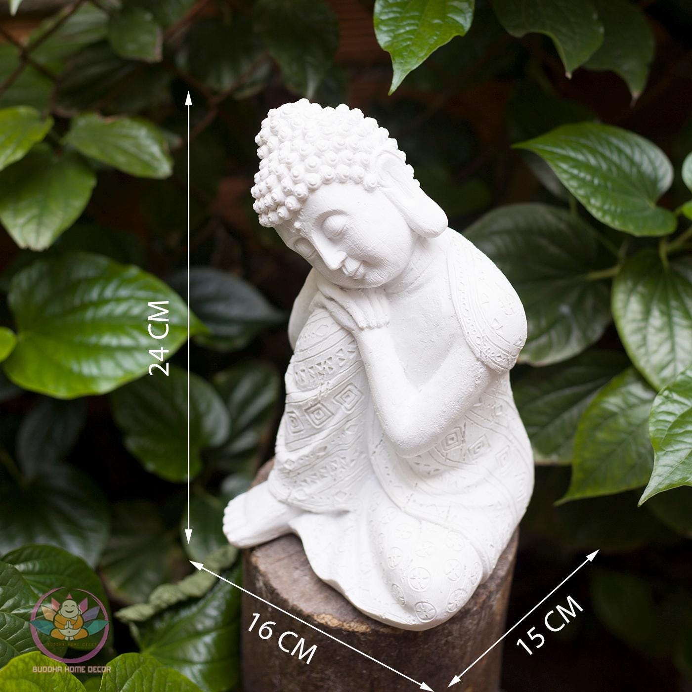 Peaceful Resting Buddha Statue – 9.4 inch (24cm) | Handcrafted Zen Decor | Symbol of Calm & Mindfulness