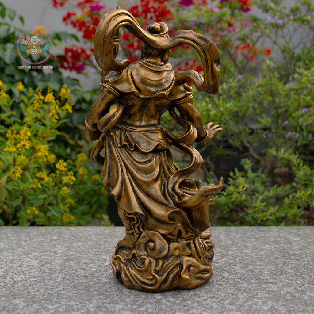 Antique Bronze Vajra Guardian Statues – Handmade Buddhist Temple Decor Set