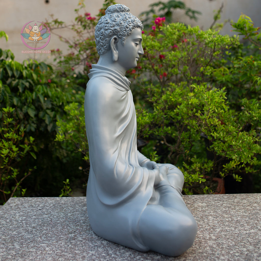 Large Shakyamuni Buddha Meditation Statue, Dhyana Mudra Buddha Sculpture, Zen Buddhist Home Decor, Spiritual Altar Statue, Meditation Room Decor
