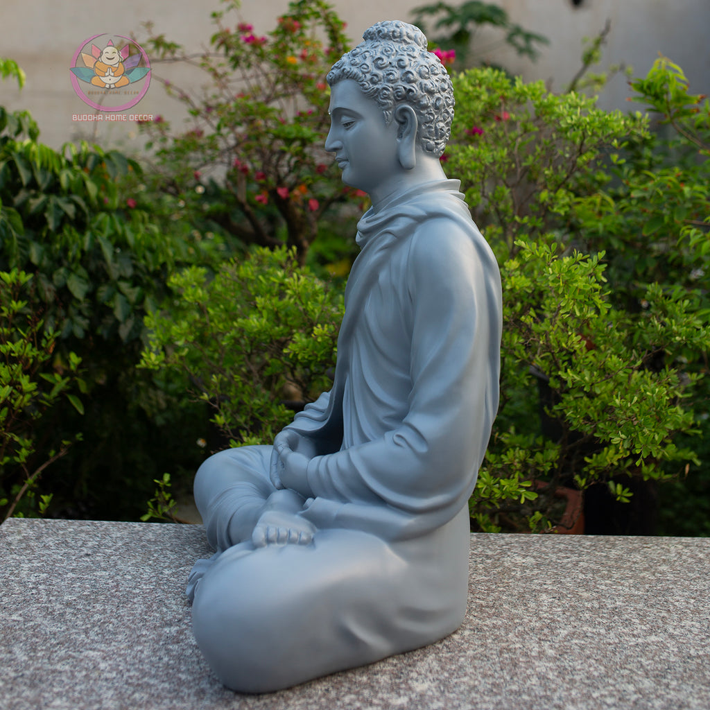 Large Shakyamuni Buddha Meditation Statue, Dhyana Mudra Buddha Sculpture, Zen Buddhist Home Decor, Spiritual Altar Statue, Meditation Room Decor
