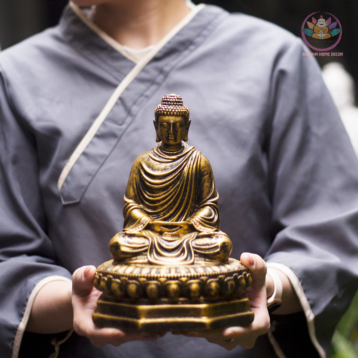 White Buddha Statue 8.7” | Meditating Buddha Figurine | Resin Sculpture for Altar, Zen Home, Yoga Studio, Spiritual Gift