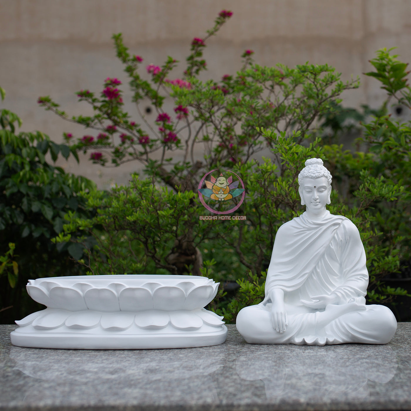 Shakyamuni Buddha Statue with Lotus Base, Meditation Buddha Sculpture, Detachable Lotus Pedestal, Zen Buddhist Decor, Spiritual Altar Statue