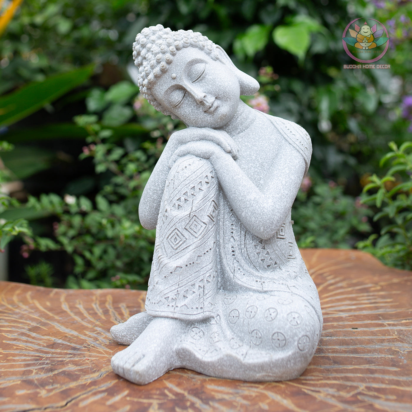 Serene Resting Buddha Statue – Meditation Home Decor, Zen Garden Ornament, Yoga Spiritual Gift (9.8”H x 6.7”W x 6.7”D)