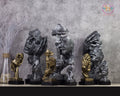 Three Wise Faces Sculpture Set – Hear No Evil, Speak No Evil, See No Evil – Modern Abstract Resin Statue Home Office Shelf Decor