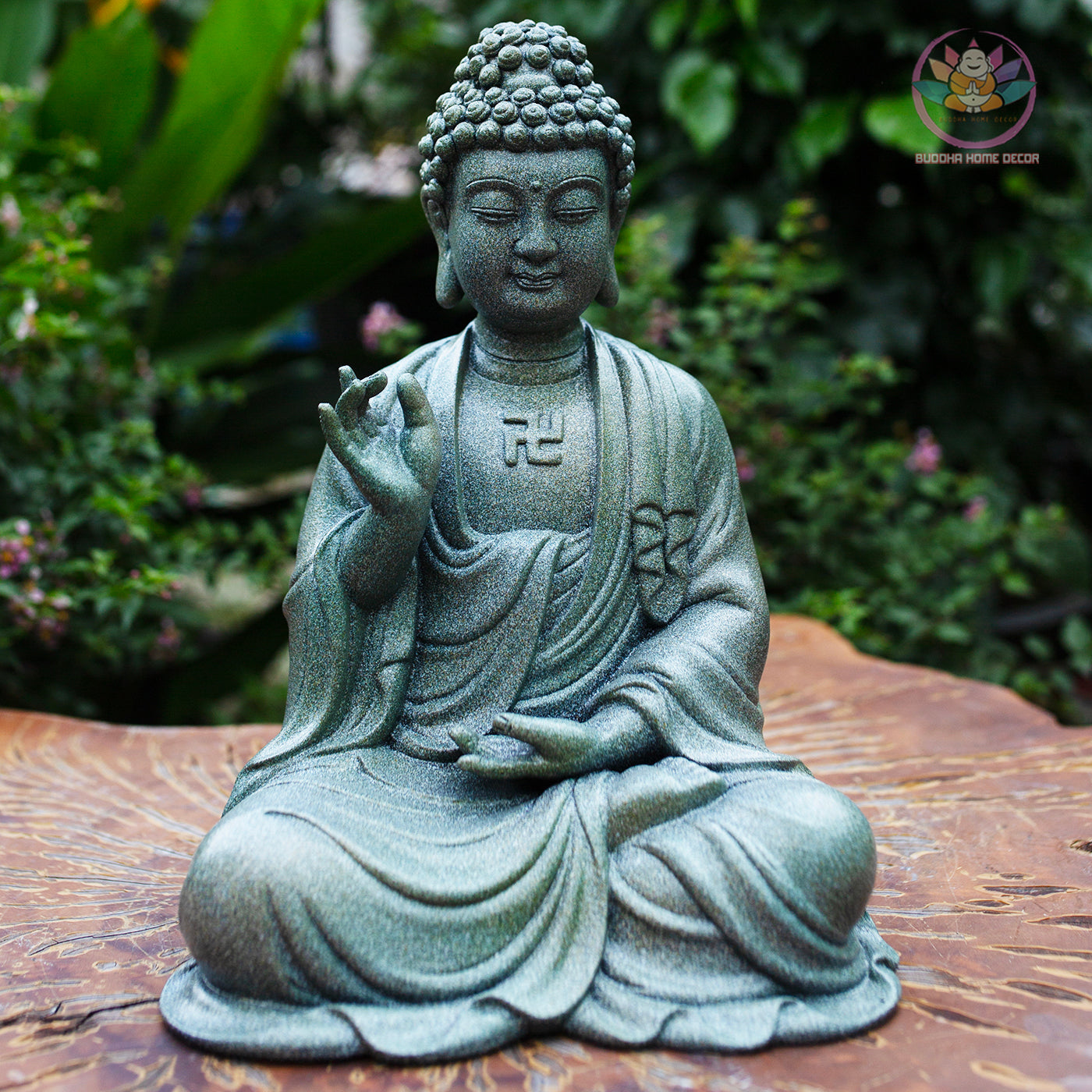 Amitabha Buddha Statue 11.8" – Resin Meditation Sculpture, Zen Home Decor, Pure Land Buddhist Figurine, Altar & Spiritual Gift