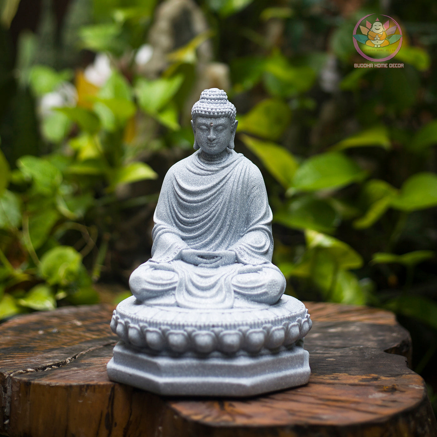 White Buddha Statue 8.7” | Meditating Buddha Figurine | Resin Sculpture for Altar, Zen Home, Yoga Studio, Spiritual Gift