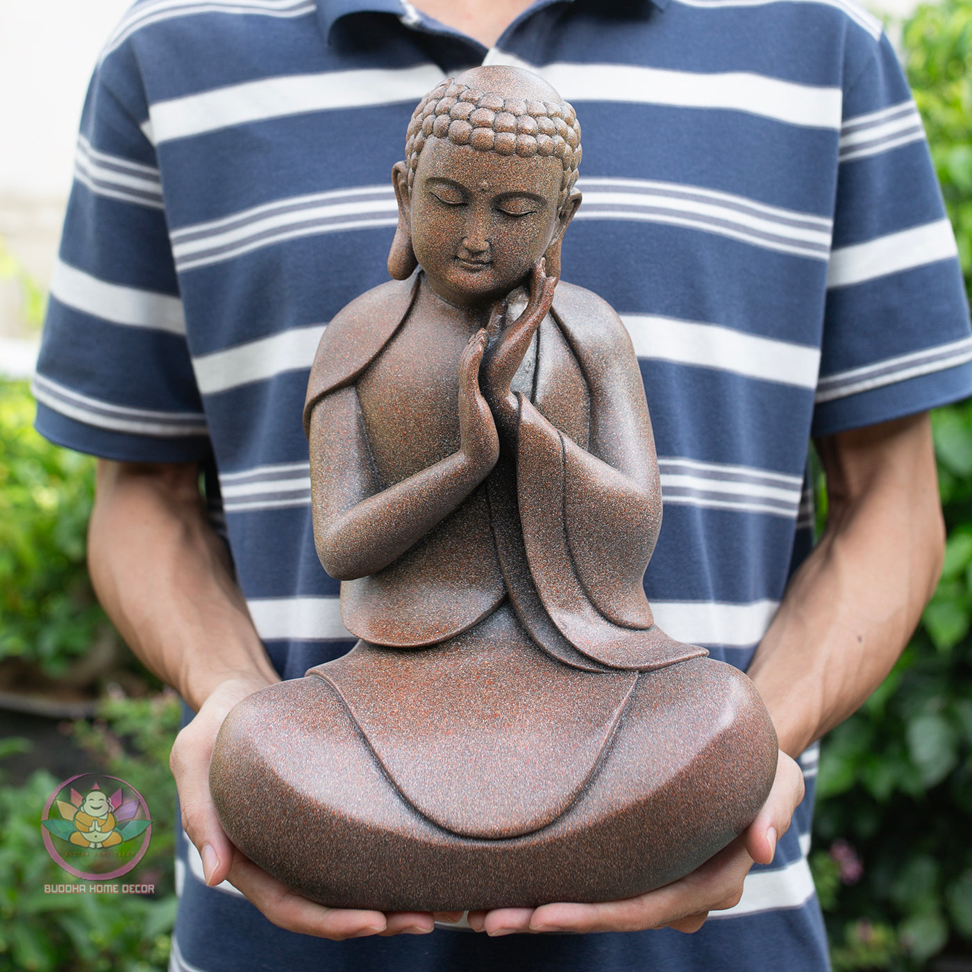 Sleeping Buddha Statue 13.8" – Peaceful Meditating Buddha for Home & Garden Decor